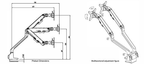 Flexyarm 201 PRO Silver Monitör Kolu