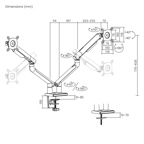Flexyarm 210 PREMIUM WHITE Monitör Kolu