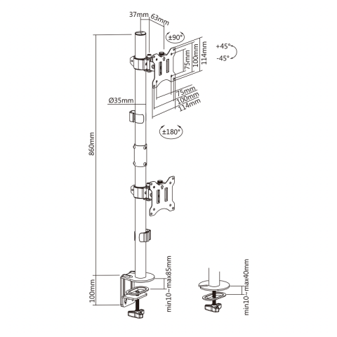 Flexyarm 208-B İkili Monitör Kolu