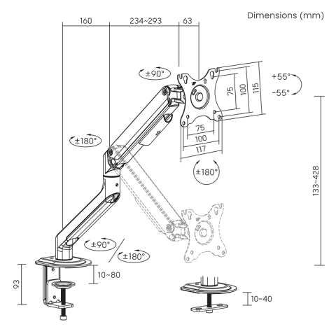 Flexyarm 111-PRO-G Monitör Kolu