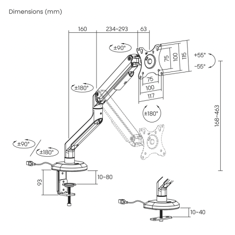 Flexyarm 111-PRO-LED-BO Monitör Kolu